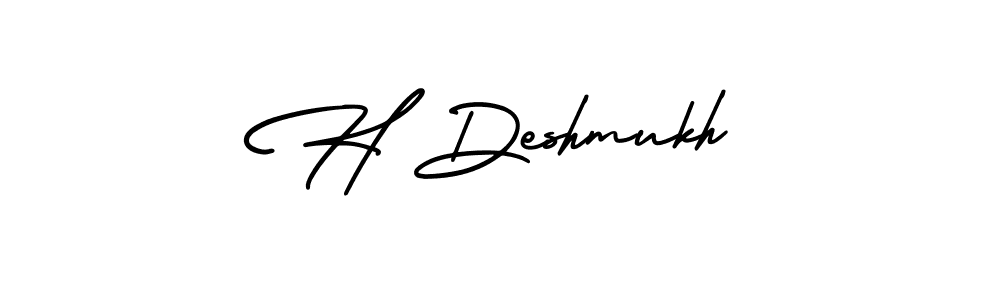 You can use this online signature creator to create a handwritten signature for the name H Deshmukh. This is the best online autograph maker. H Deshmukh signature style 3 images and pictures png