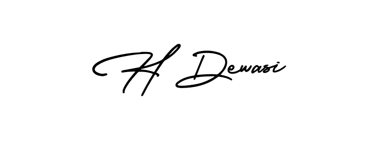 AmerikaSignatureDemo-Regular is a professional signature style that is perfect for those who want to add a touch of class to their signature. It is also a great choice for those who want to make their signature more unique. Get H Dewasi name to fancy signature for free. H Dewasi signature style 3 images and pictures png