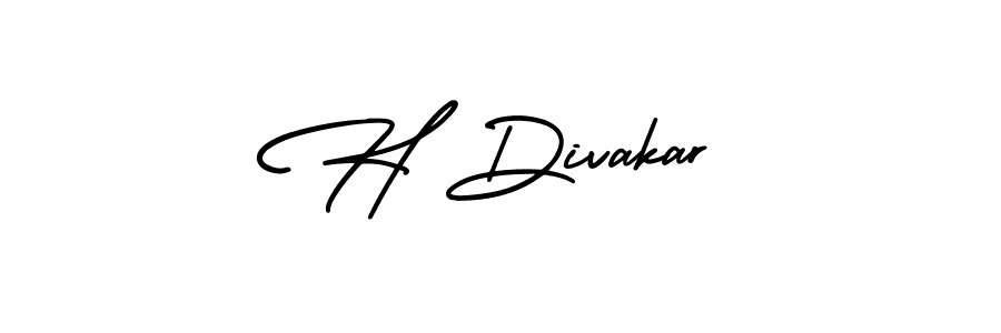 Similarly AmerikaSignatureDemo-Regular is the best handwritten signature design. Signature creator online .You can use it as an online autograph creator for name H Divakar. H Divakar signature style 3 images and pictures png