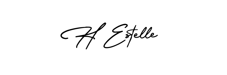 How to Draw H Estelle signature style? AmerikaSignatureDemo-Regular is a latest design signature styles for name H Estelle. H Estelle signature style 3 images and pictures png