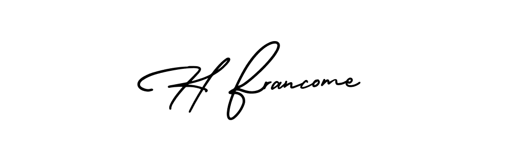 How to Draw H Francome signature style? AmerikaSignatureDemo-Regular is a latest design signature styles for name H Francome. H Francome signature style 3 images and pictures png