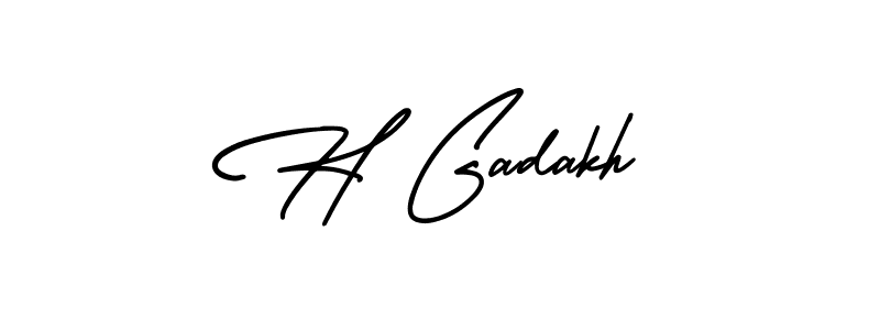 Once you've used our free online signature maker to create your best signature AmerikaSignatureDemo-Regular style, it's time to enjoy all of the benefits that H Gadakh name signing documents. H Gadakh signature style 3 images and pictures png
