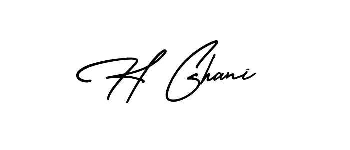 Make a beautiful signature design for name H Ghani. Use this online signature maker to create a handwritten signature for free. H Ghani signature style 3 images and pictures png