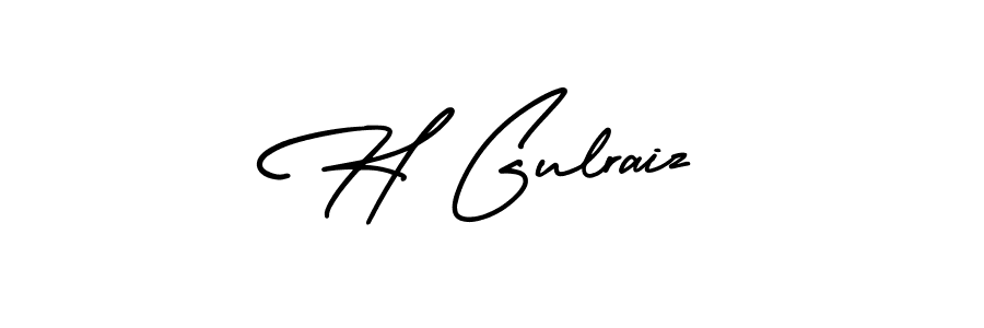 Make a beautiful signature design for name H Gulraiz. With this signature (AmerikaSignatureDemo-Regular) style, you can create a handwritten signature for free. H Gulraiz signature style 3 images and pictures png