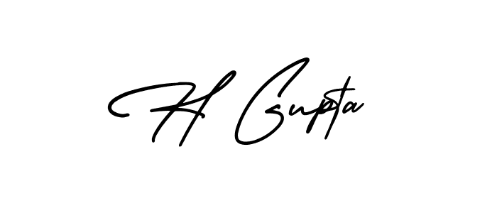 Use a signature maker to create a handwritten signature online. With this signature software, you can design (AmerikaSignatureDemo-Regular) your own signature for name H Gupta. H Gupta signature style 3 images and pictures png