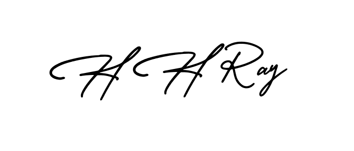 Make a beautiful signature design for name H H Ray. With this signature (AmerikaSignatureDemo-Regular) style, you can create a handwritten signature for free. H H Ray signature style 3 images and pictures png