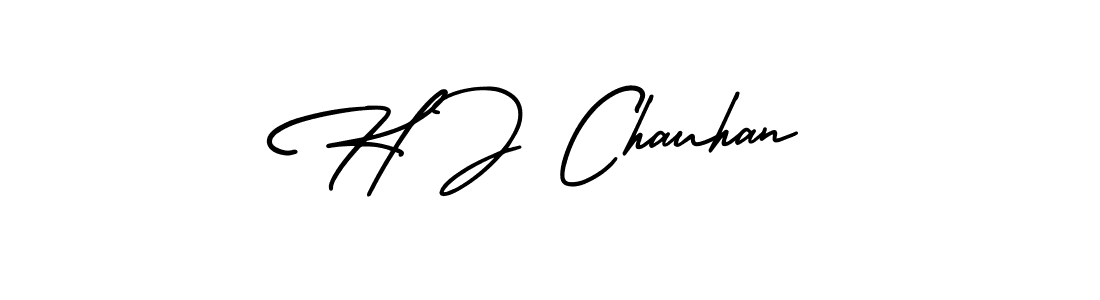 Design your own signature with our free online signature maker. With this signature software, you can create a handwritten (AmerikaSignatureDemo-Regular) signature for name H J Chauhan. H J Chauhan signature style 3 images and pictures png