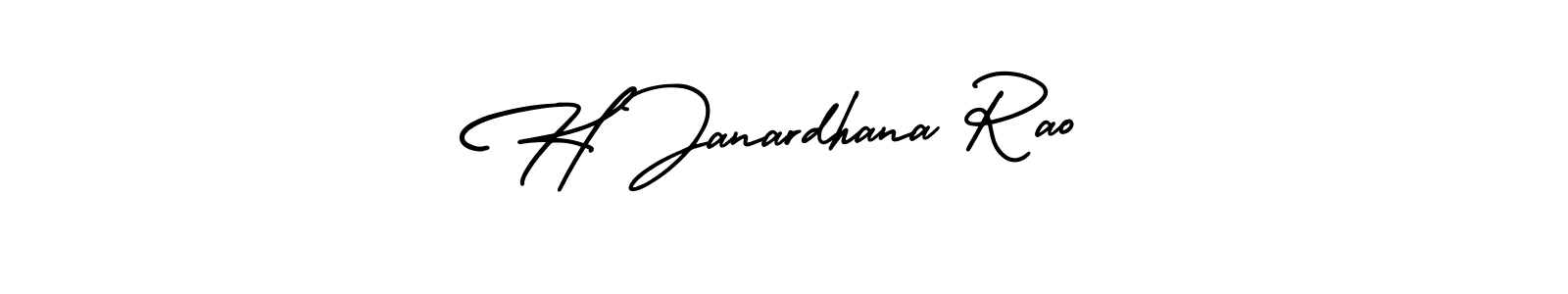 H Janardhana Rao stylish signature style. Best Handwritten Sign (AmerikaSignatureDemo-Regular) for my name. Handwritten Signature Collection Ideas for my name H Janardhana Rao. H Janardhana Rao signature style 3 images and pictures png