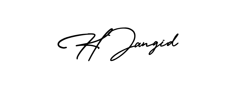 Make a beautiful signature design for name H Jangid. Use this online signature maker to create a handwritten signature for free. H Jangid signature style 3 images and pictures png