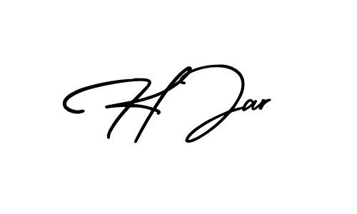 Create a beautiful signature design for name H Jar. With this signature (AmerikaSignatureDemo-Regular) fonts, you can make a handwritten signature for free. H Jar signature style 3 images and pictures png