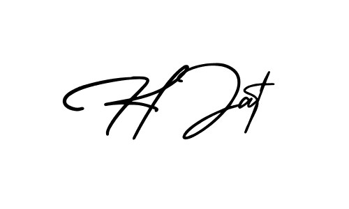 Make a beautiful signature design for name H Jat. Use this online signature maker to create a handwritten signature for free. H Jat signature style 3 images and pictures png