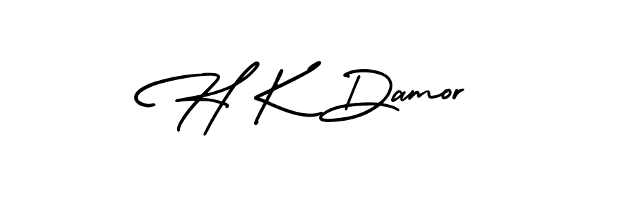 if you are searching for the best signature style for your name H K Damor. so please give up your signature search. here we have designed multiple signature styles  using AmerikaSignatureDemo-Regular. H K Damor signature style 3 images and pictures png