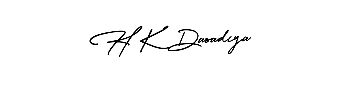 It looks lik you need a new signature style for name H K Dasadiya. Design unique handwritten (AmerikaSignatureDemo-Regular) signature with our free signature maker in just a few clicks. H K Dasadiya signature style 3 images and pictures png