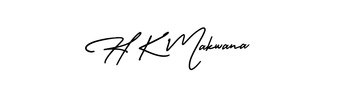 Create a beautiful signature design for name H K Makwana. With this signature (AmerikaSignatureDemo-Regular) fonts, you can make a handwritten signature for free. H K Makwana signature style 3 images and pictures png