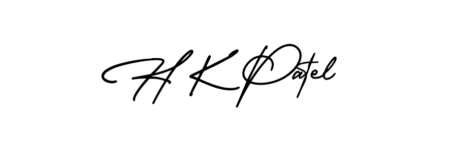 if you are searching for the best signature style for your name H K Patel. so please give up your signature search. here we have designed multiple signature styles  using AmerikaSignatureDemo-Regular. H K Patel signature style 3 images and pictures png