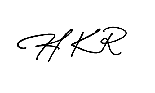 Create a beautiful signature design for name H K R. With this signature (AmerikaSignatureDemo-Regular) fonts, you can make a handwritten signature for free. H K R signature style 3 images and pictures png