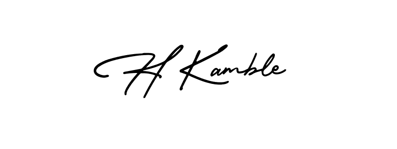 Once you've used our free online signature maker to create your best signature AmerikaSignatureDemo-Regular style, it's time to enjoy all of the benefits that H Kamble name signing documents. H Kamble signature style 3 images and pictures png