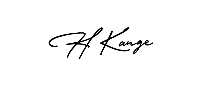 AmerikaSignatureDemo-Regular is a professional signature style that is perfect for those who want to add a touch of class to their signature. It is also a great choice for those who want to make their signature more unique. Get H Kange name to fancy signature for free. H Kange signature style 3 images and pictures png