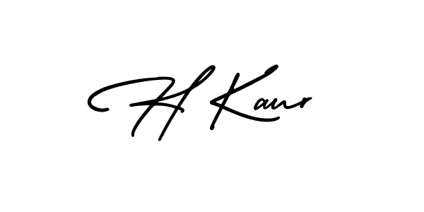 Use a signature maker to create a handwritten signature online. With this signature software, you can design (AmerikaSignatureDemo-Regular) your own signature for name H Kaur. H Kaur signature style 3 images and pictures png