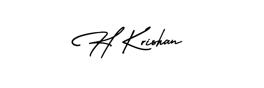 if you are searching for the best signature style for your name H Krishan. so please give up your signature search. here we have designed multiple signature styles  using AmerikaSignatureDemo-Regular. H Krishan signature style 3 images and pictures png