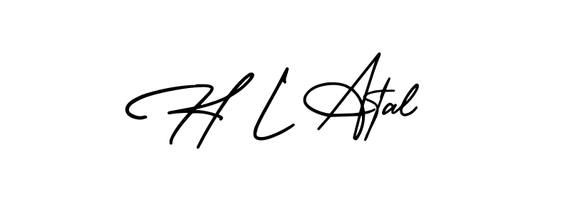 AmerikaSignatureDemo-Regular is a professional signature style that is perfect for those who want to add a touch of class to their signature. It is also a great choice for those who want to make their signature more unique. Get H L Atal name to fancy signature for free. H L Atal signature style 3 images and pictures png