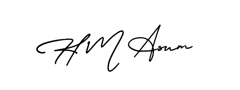 It looks lik you need a new signature style for name H M Asum. Design unique handwritten (AmerikaSignatureDemo-Regular) signature with our free signature maker in just a few clicks. H M Asum signature style 3 images and pictures png