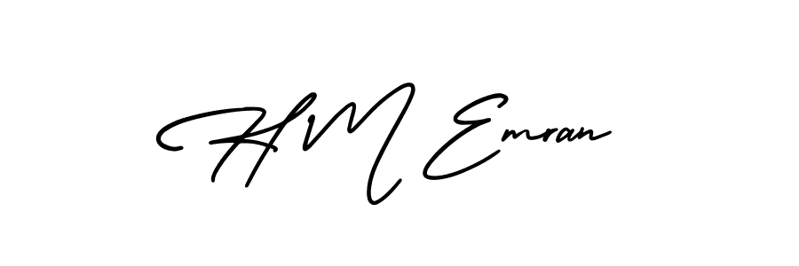 Design your own signature with our free online signature maker. With this signature software, you can create a handwritten (AmerikaSignatureDemo-Regular) signature for name H M Emran. H M Emran signature style 3 images and pictures png