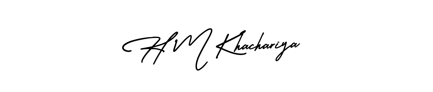 How to make H M Khachariya signature? AmerikaSignatureDemo-Regular is a professional autograph style. Create handwritten signature for H M Khachariya name. H M Khachariya signature style 3 images and pictures png