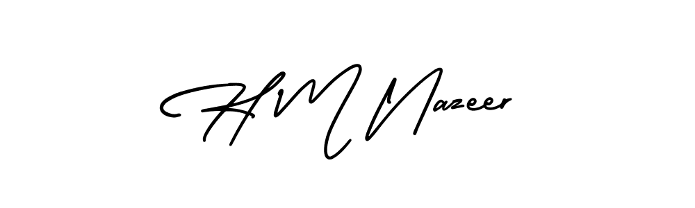 Also we have H M Nazeer name is the best signature style. Create professional handwritten signature collection using AmerikaSignatureDemo-Regular autograph style. H M Nazeer signature style 3 images and pictures png