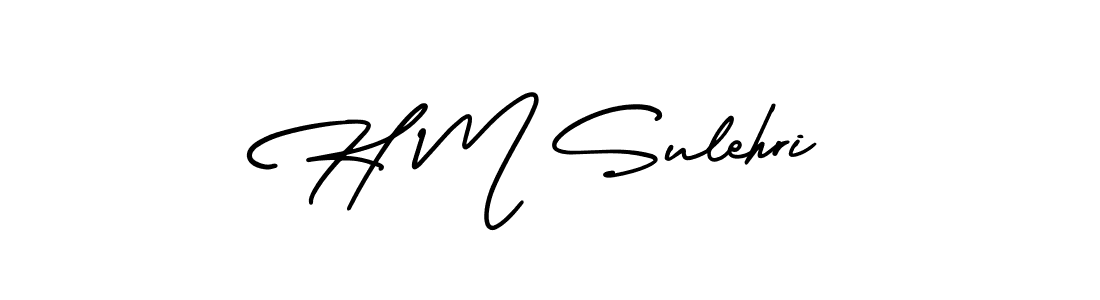 H M Sulehri stylish signature style. Best Handwritten Sign (AmerikaSignatureDemo-Regular) for my name. Handwritten Signature Collection Ideas for my name H M Sulehri. H M Sulehri signature style 3 images and pictures png