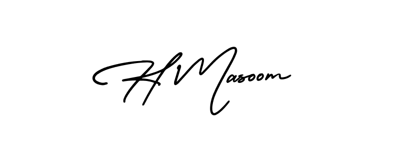 Best and Professional Signature Style for H Masoom. AmerikaSignatureDemo-Regular Best Signature Style Collection. H Masoom signature style 3 images and pictures png