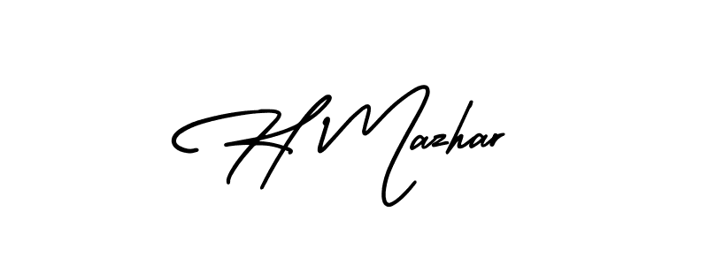 Make a beautiful signature design for name H Mazhar. Use this online signature maker to create a handwritten signature for free. H Mazhar signature style 3 images and pictures png