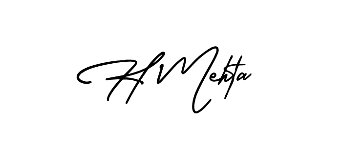 Use a signature maker to create a handwritten signature online. With this signature software, you can design (AmerikaSignatureDemo-Regular) your own signature for name H Mehta. H Mehta signature style 3 images and pictures png