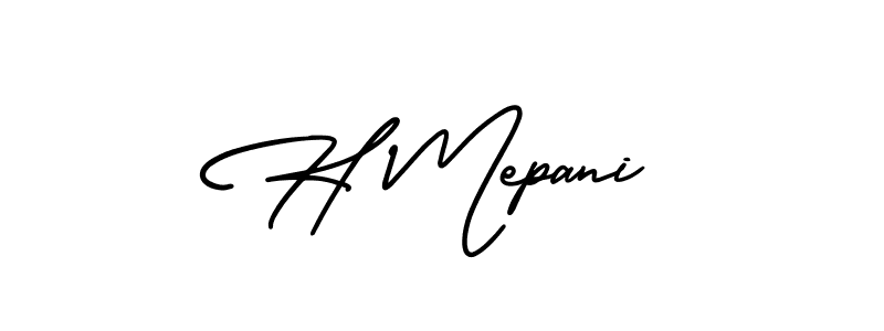 Make a beautiful signature design for name H Mepani. Use this online signature maker to create a handwritten signature for free. H Mepani signature style 3 images and pictures png