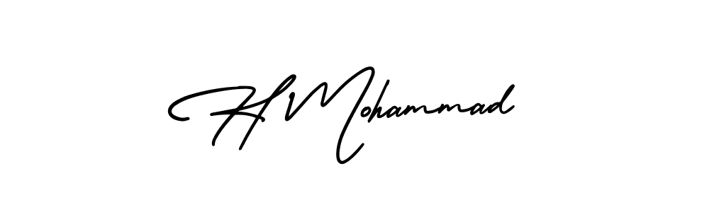 Make a beautiful signature design for name H Mohammad. With this signature (AmerikaSignatureDemo-Regular) style, you can create a handwritten signature for free. H Mohammad signature style 3 images and pictures png