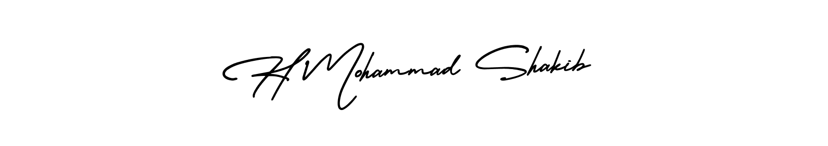 How to make H Mohammad Shakib name signature. Use AmerikaSignatureDemo-Regular style for creating short signs online. This is the latest handwritten sign. H Mohammad Shakib signature style 3 images and pictures png