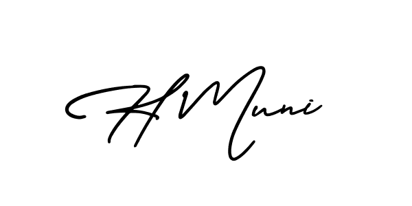 Also You can easily find your signature by using the search form. We will create H Muni name handwritten signature images for you free of cost using AmerikaSignatureDemo-Regular sign style. H Muni signature style 3 images and pictures png