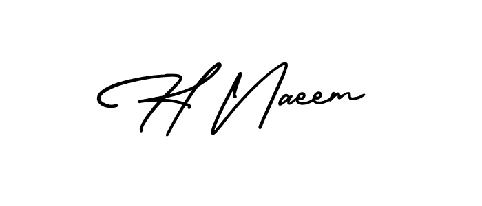 You can use this online signature creator to create a handwritten signature for the name H Naeem. This is the best online autograph maker. H Naeem signature style 3 images and pictures png