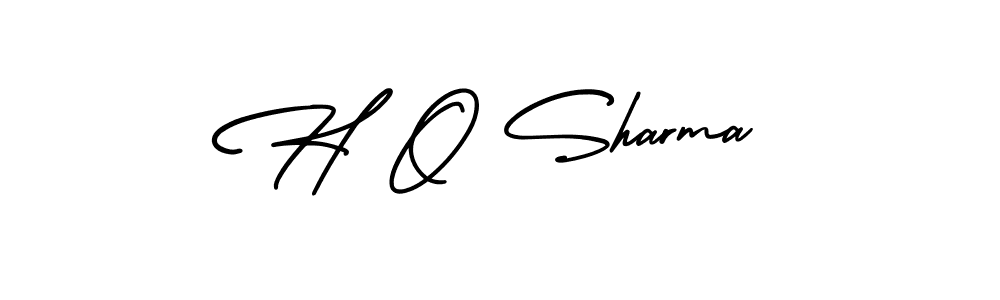 This is the best signature style for the H O Sharma name. Also you like these signature font (AmerikaSignatureDemo-Regular). Mix name signature. H O Sharma signature style 3 images and pictures png