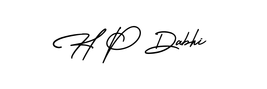 How to Draw H P Dabhi signature style? AmerikaSignatureDemo-Regular is a latest design signature styles for name H P Dabhi. H P Dabhi signature style 3 images and pictures png