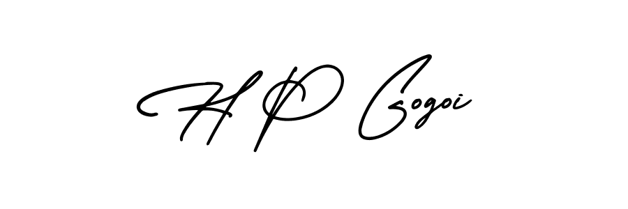 How to Draw H P Gogoi signature style? AmerikaSignatureDemo-Regular is a latest design signature styles for name H P Gogoi. H P Gogoi signature style 3 images and pictures png