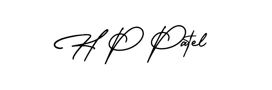 AmerikaSignatureDemo-Regular is a professional signature style that is perfect for those who want to add a touch of class to their signature. It is also a great choice for those who want to make their signature more unique. Get H P Patel name to fancy signature for free. H P Patel signature style 3 images and pictures png