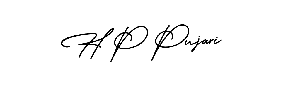 Also You can easily find your signature by using the search form. We will create H P Pujari name handwritten signature images for you free of cost using AmerikaSignatureDemo-Regular sign style. H P Pujari signature style 3 images and pictures png