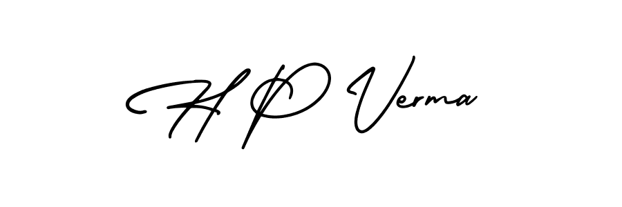 AmerikaSignatureDemo-Regular is a professional signature style that is perfect for those who want to add a touch of class to their signature. It is also a great choice for those who want to make their signature more unique. Get H P Verma name to fancy signature for free. H P Verma signature style 3 images and pictures png