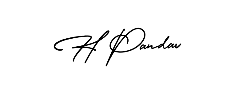 Make a beautiful signature design for name H Pandav. Use this online signature maker to create a handwritten signature for free. H Pandav signature style 3 images and pictures png