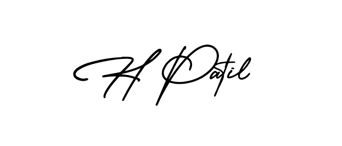 Make a beautiful signature design for name H Patil. With this signature (AmerikaSignatureDemo-Regular) style, you can create a handwritten signature for free. H Patil signature style 3 images and pictures png