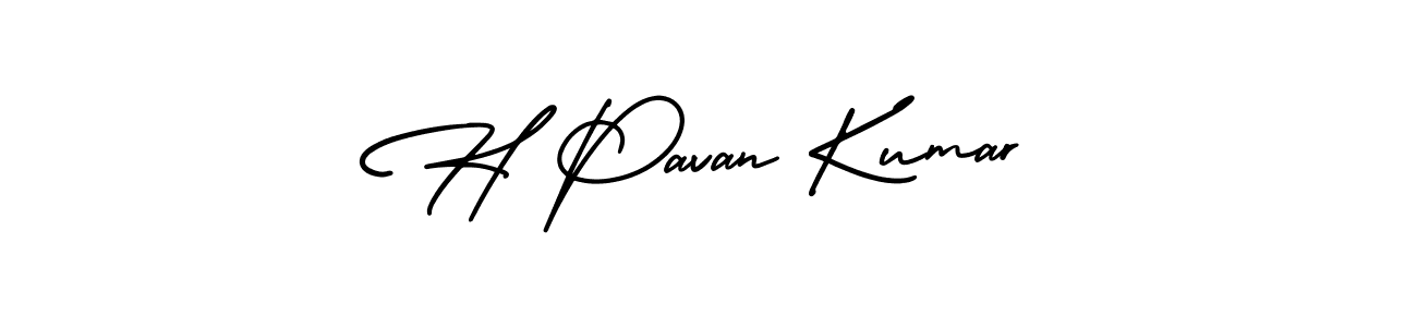 Use a signature maker to create a handwritten signature online. With this signature software, you can design (AmerikaSignatureDemo-Regular) your own signature for name H Pavan Kumar. H Pavan Kumar signature style 3 images and pictures png