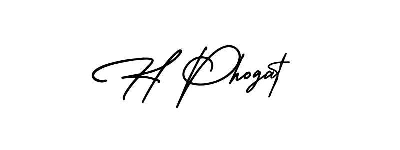 if you are searching for the best signature style for your name H Phogat. so please give up your signature search. here we have designed multiple signature styles  using AmerikaSignatureDemo-Regular. H Phogat signature style 3 images and pictures png