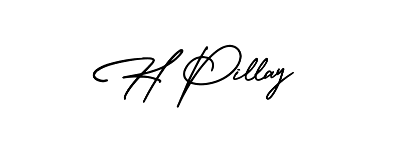 if you are searching for the best signature style for your name H Pillay. so please give up your signature search. here we have designed multiple signature styles  using AmerikaSignatureDemo-Regular. H Pillay signature style 3 images and pictures png