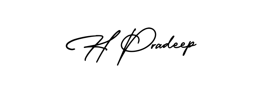 Make a beautiful signature design for name H Pradeep. Use this online signature maker to create a handwritten signature for free. H Pradeep signature style 3 images and pictures png